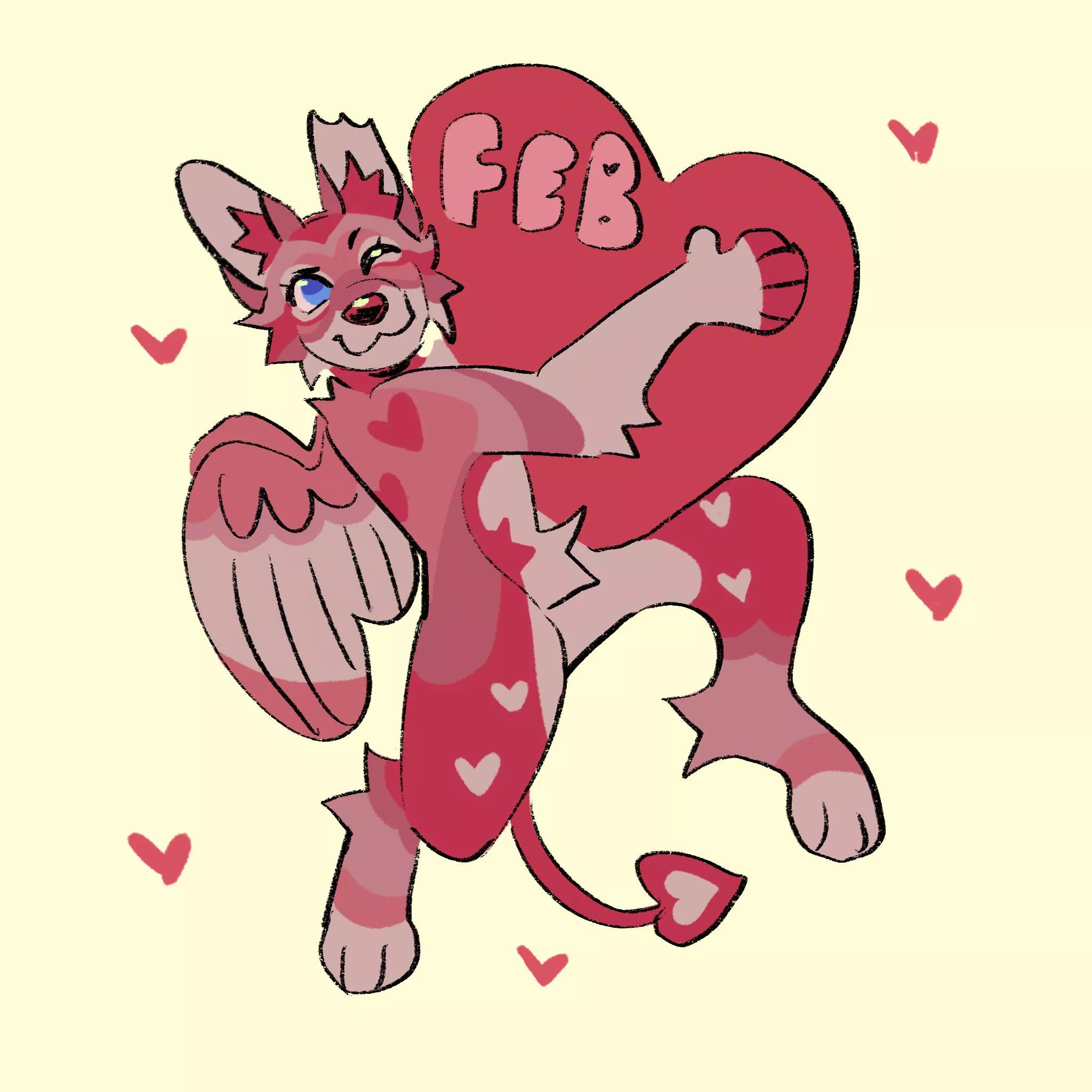 Cupid says happy valentines month! (Art by me)
