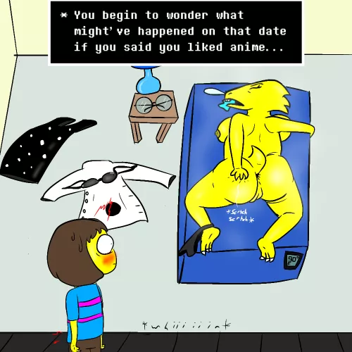 Date regrets [Alphys] [Frisk]