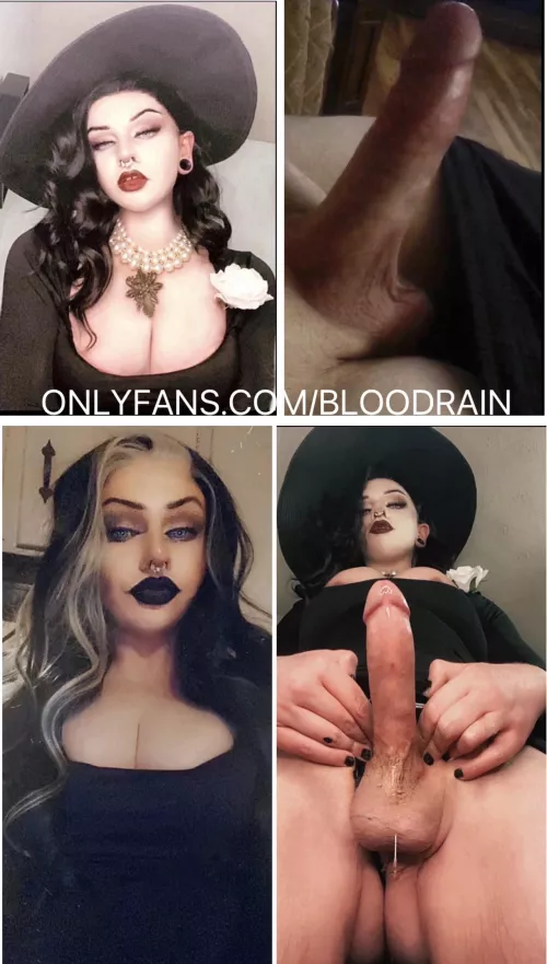 Do you want some goth Goddess cock? How would you drain it?