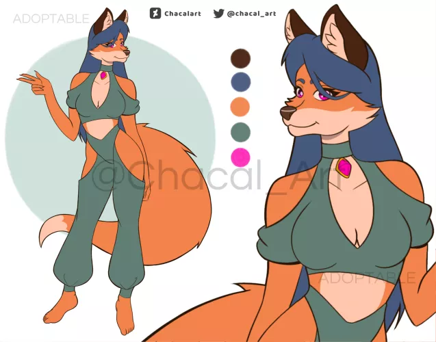Hi guys! Adoptable fox girl available!