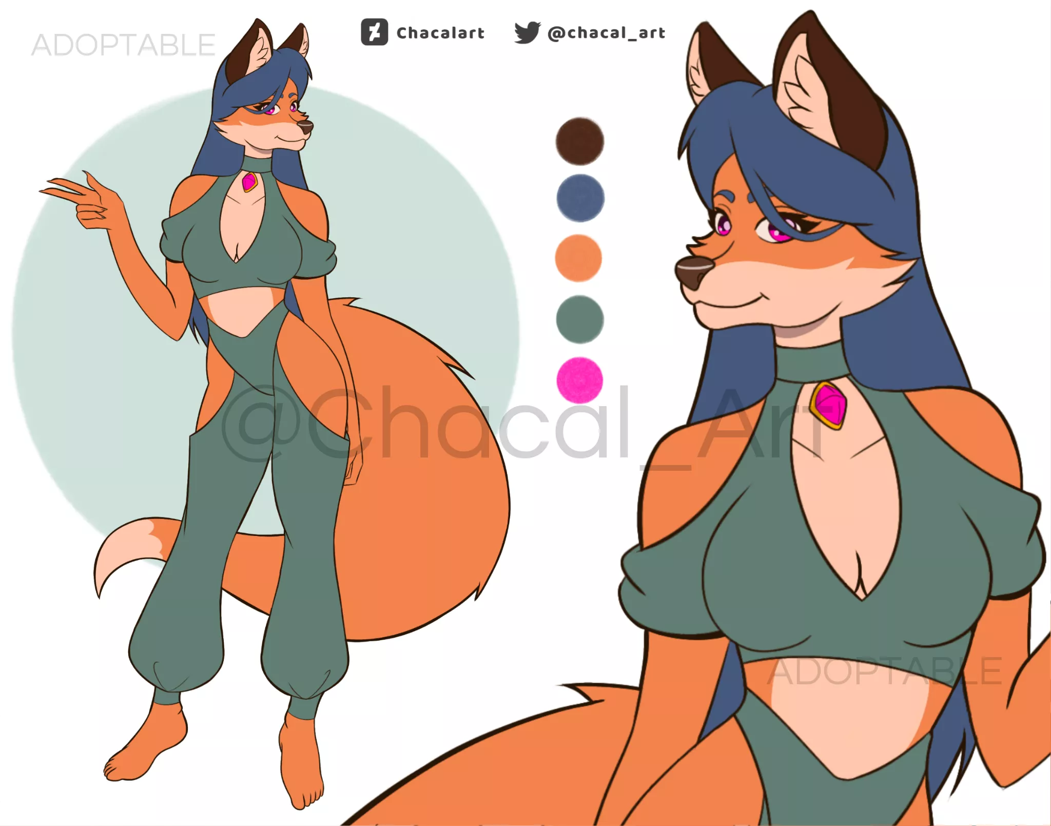 Hi guys! Adoptable fox girl available!