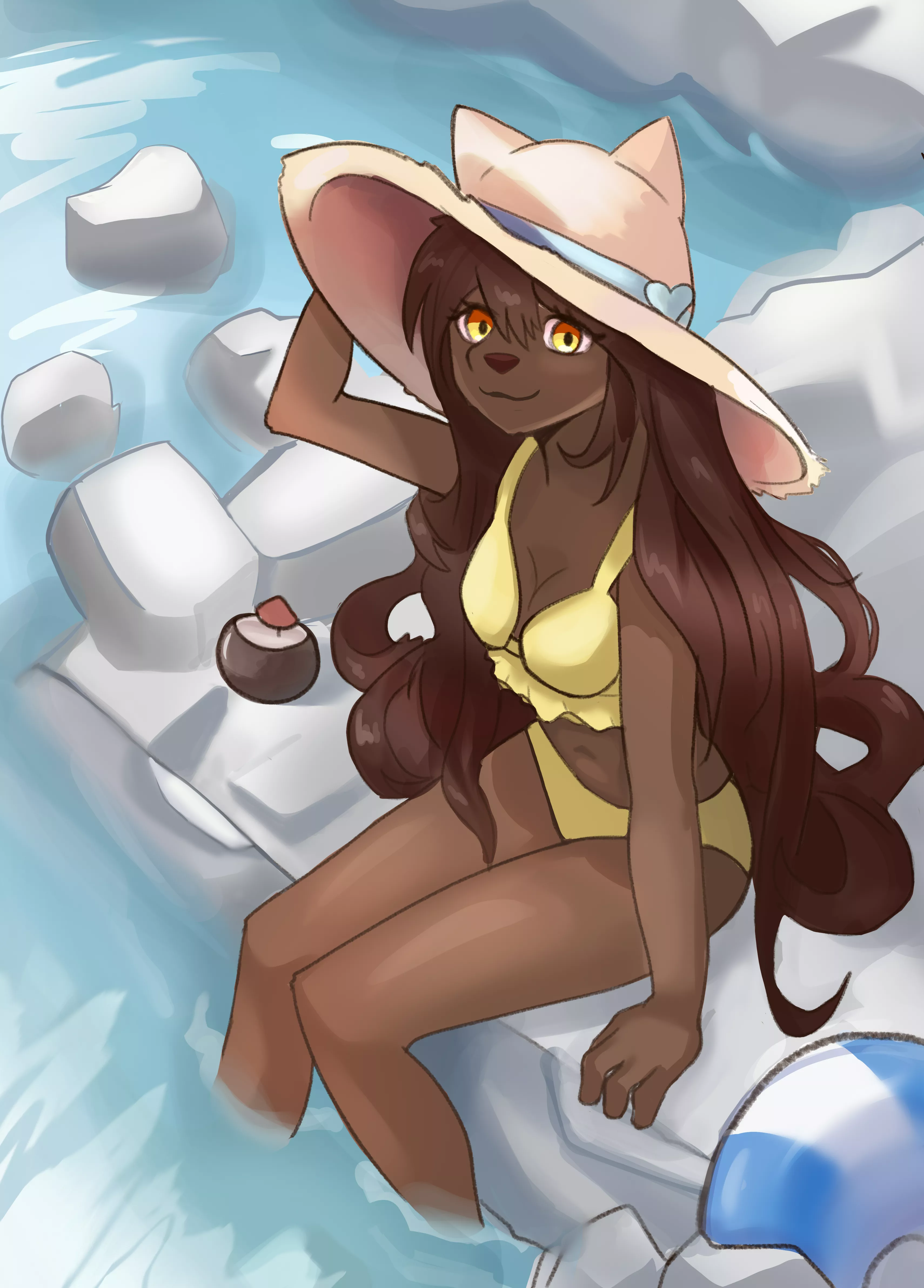 i bet she loves the beach! (art by me!)