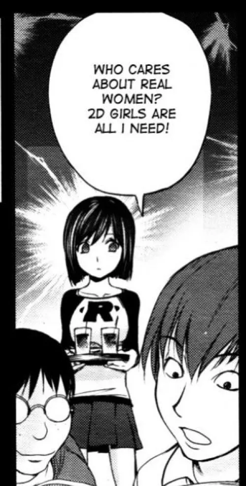 LF Mono Source: “Who cares about real women? 2D girls are all I need!” 2boys 1girl