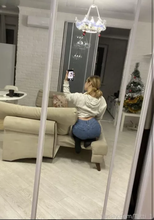 My ass covered in jeans