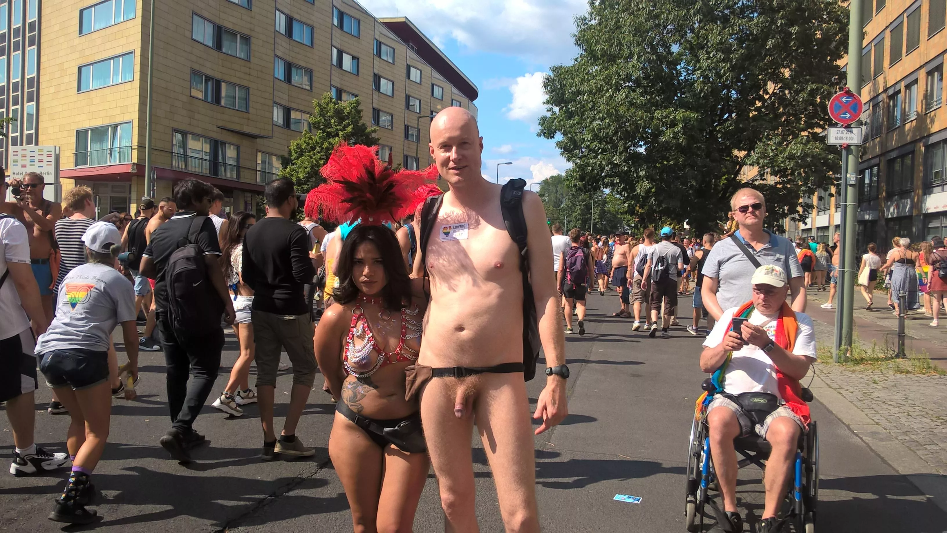 (m)yself nude in public with this festivalslut, share!