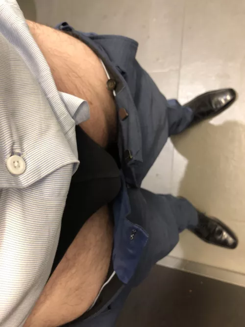 On Monday I wore polka dot briefs. Yesterday I wore stripy briefs. Today is my last day in the office for the week, and I’m wearing plain black briefs.