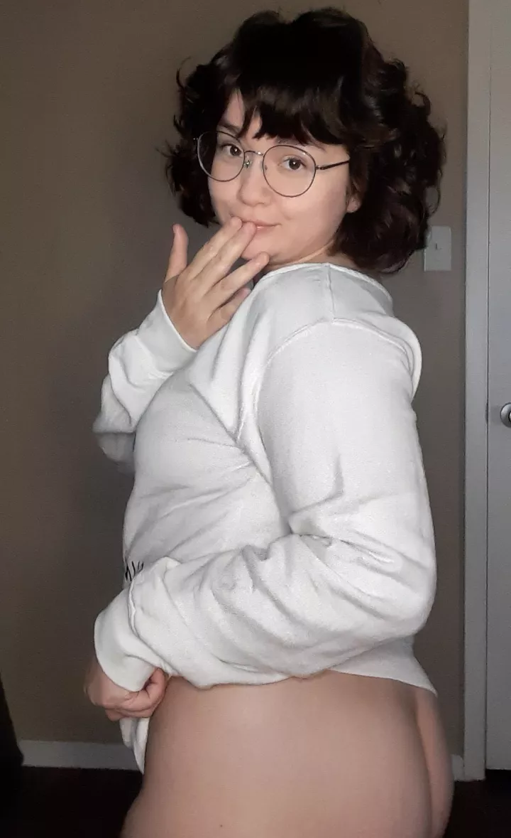 only wearing a sweater 😘