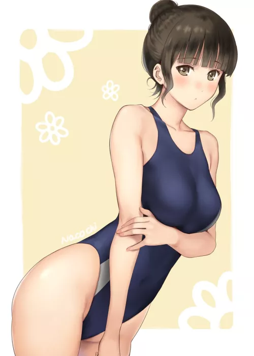 Oshimizu Nako in School Swimsuit [Hanasaku Iroha]