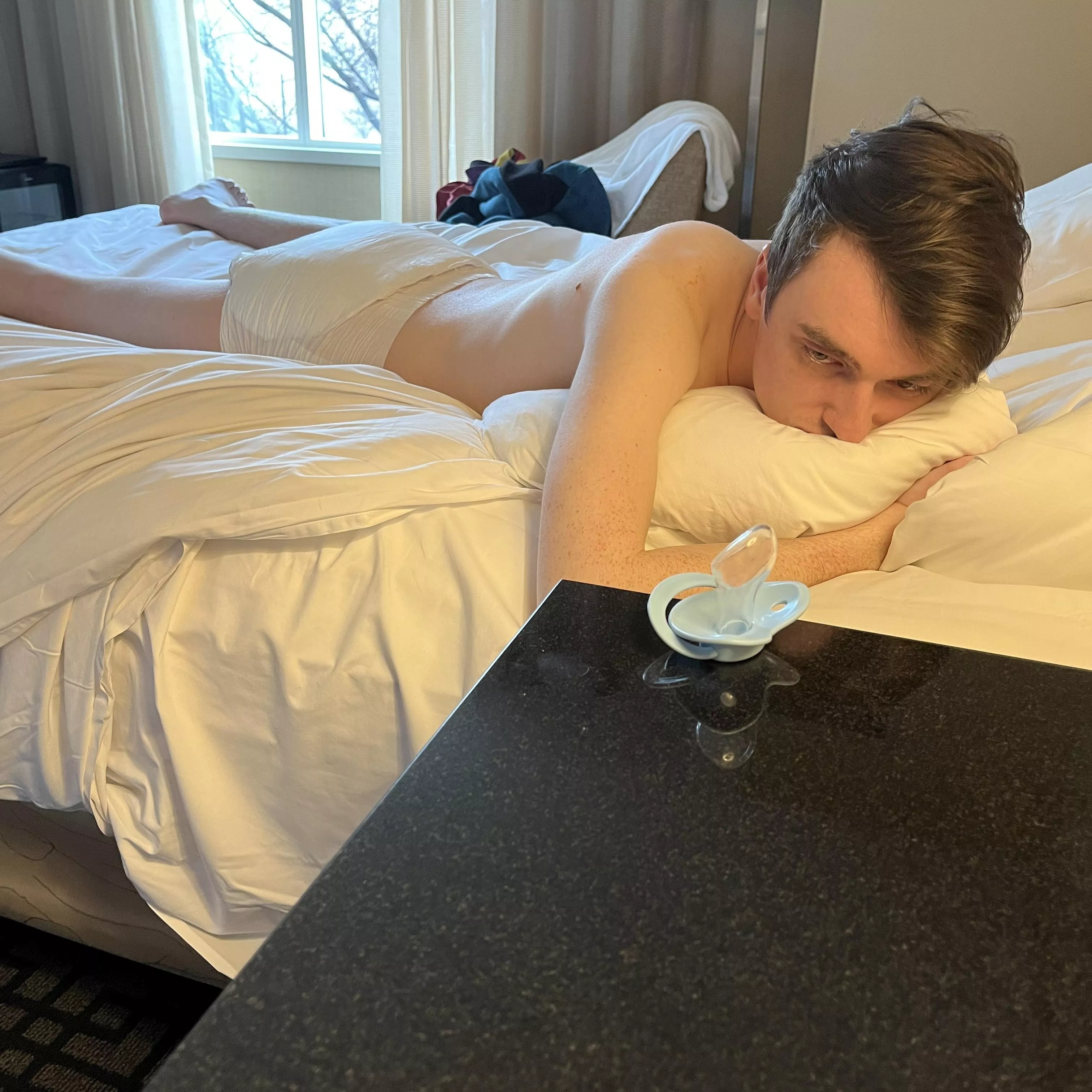 Padded Boy Waking in the Morning