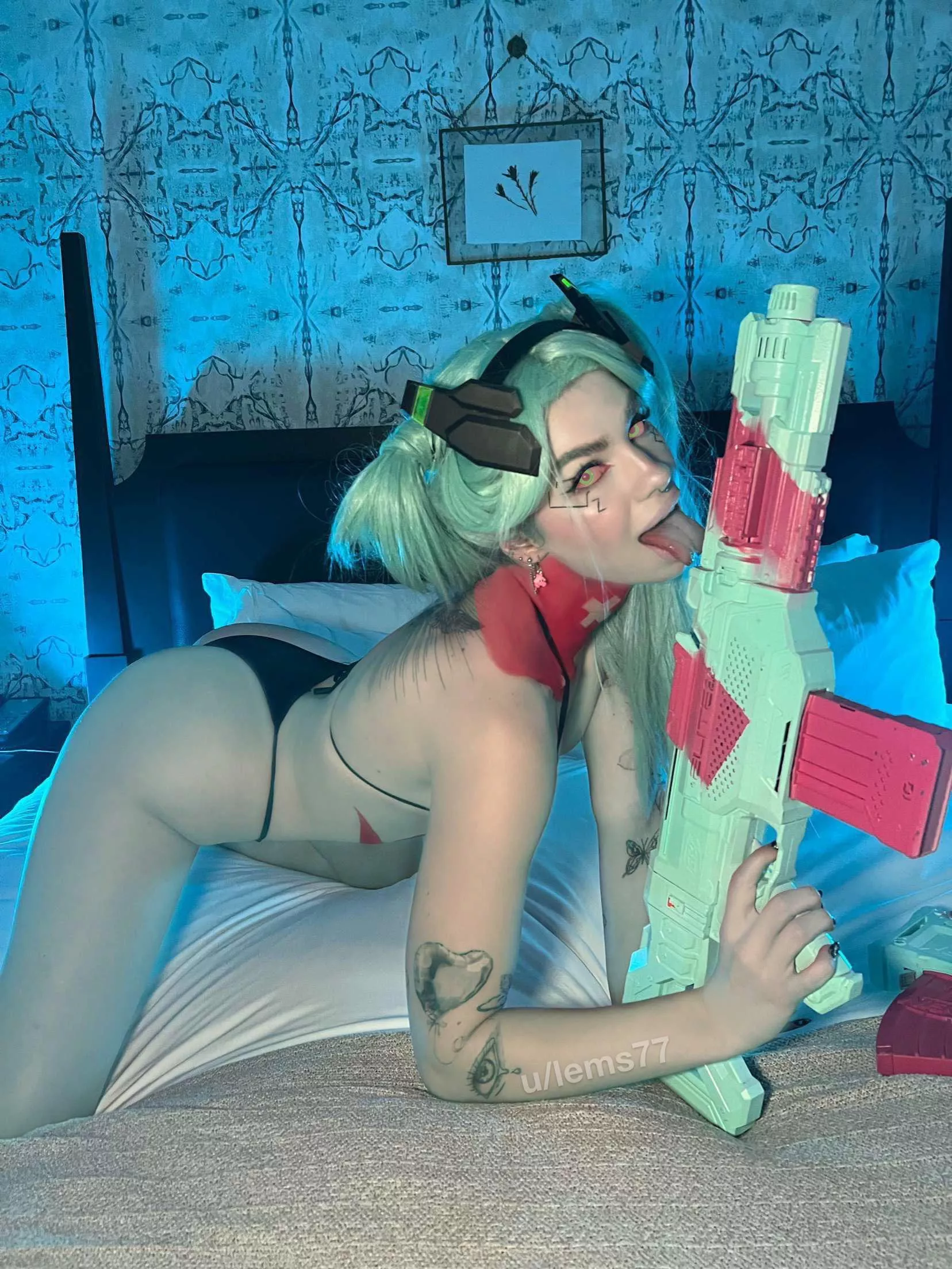 rebecca from cyberpunk cosplay by me 😈