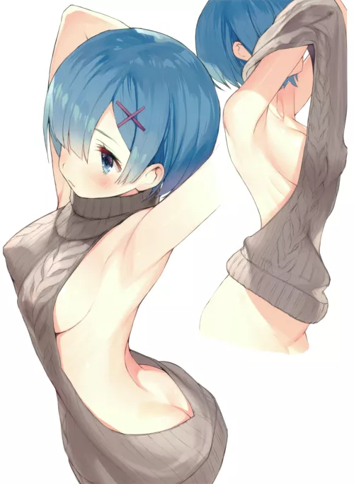 Rem’s virgin killer draws the eyes (gaou)