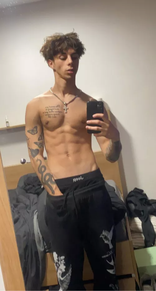 Should really pull the joggers down more