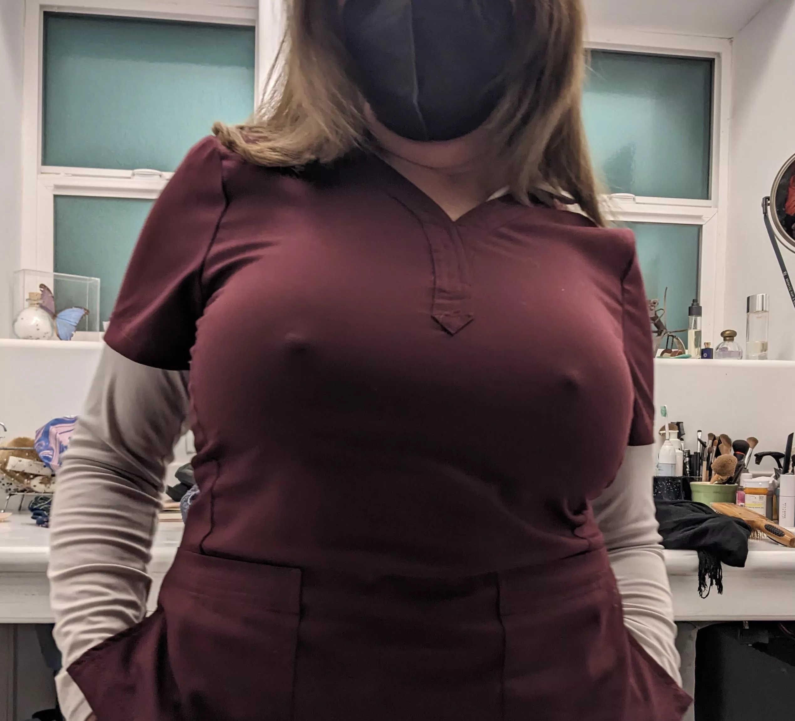 That’s through two layers. And I’m not even aroused.