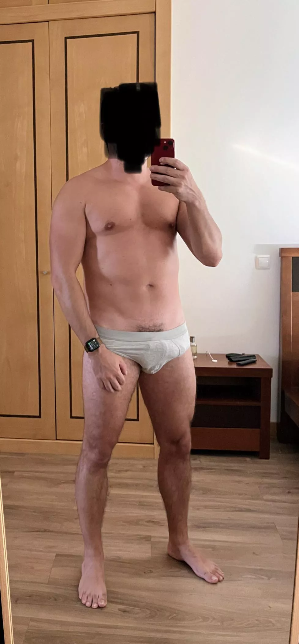 to the side…no room down! roommate stared this morning