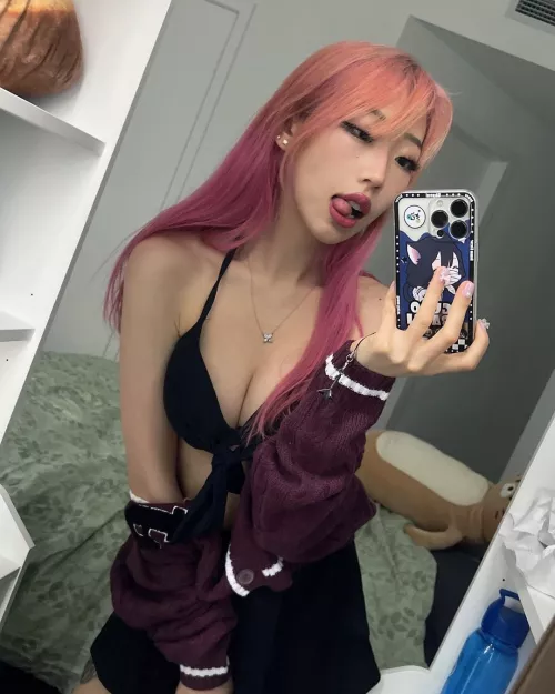 Tongue out