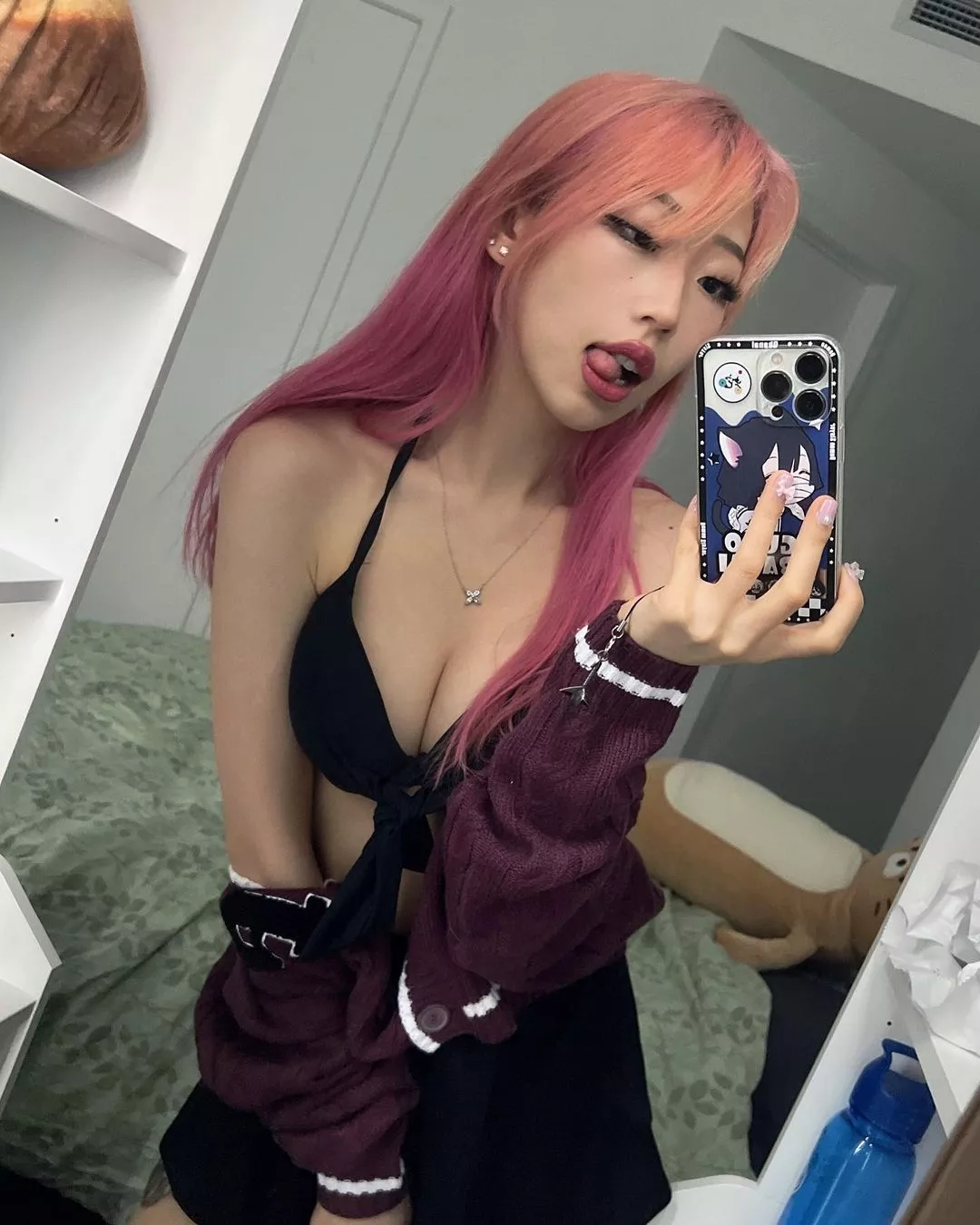 Tongue out