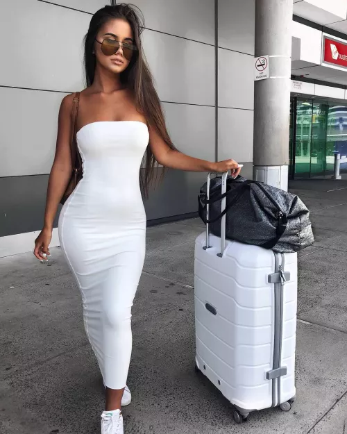 Waiting for her ride