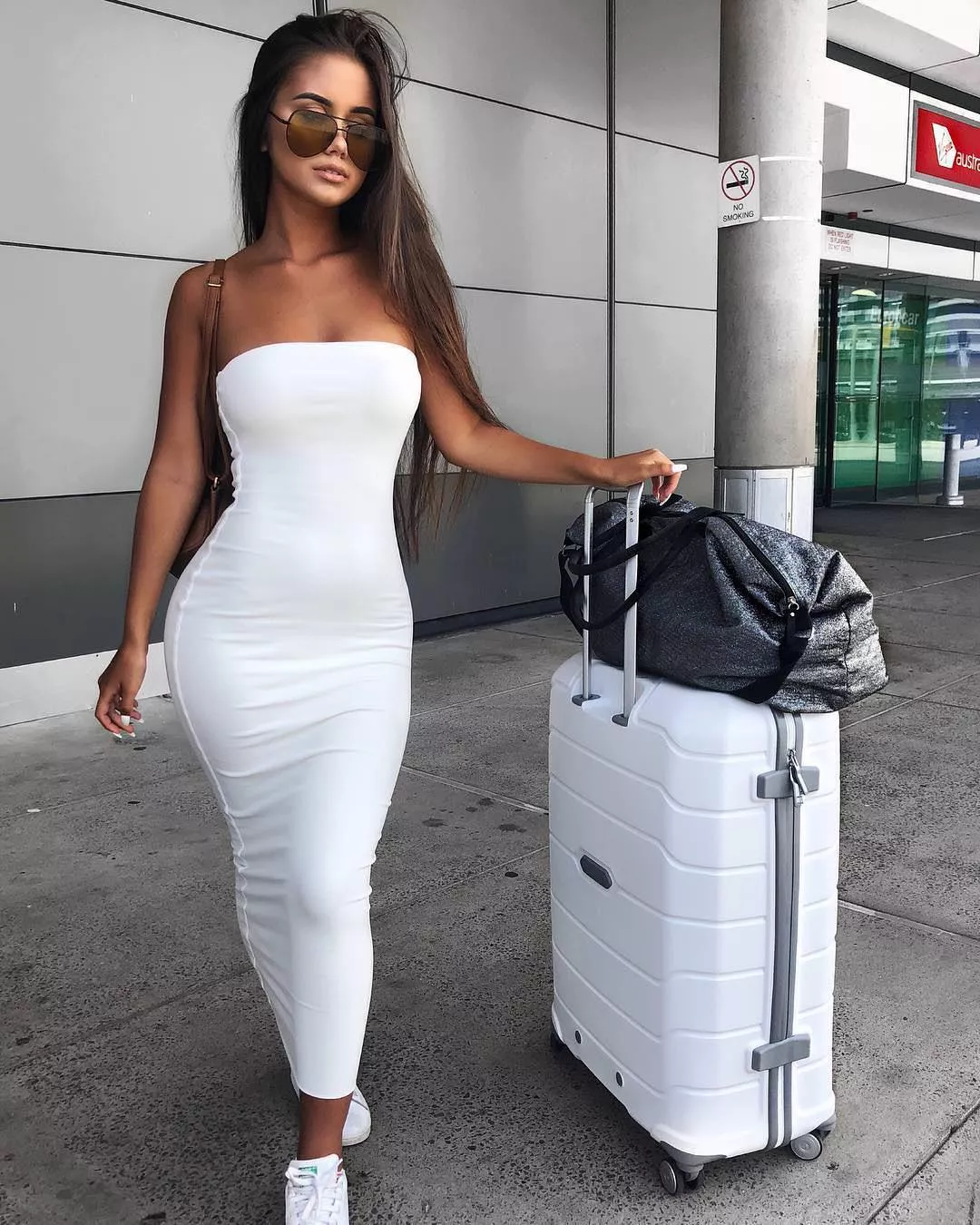 Waiting for her ride