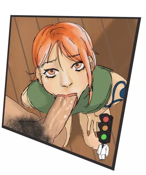 Who's Nami sucking on the boat ? // drawing by my