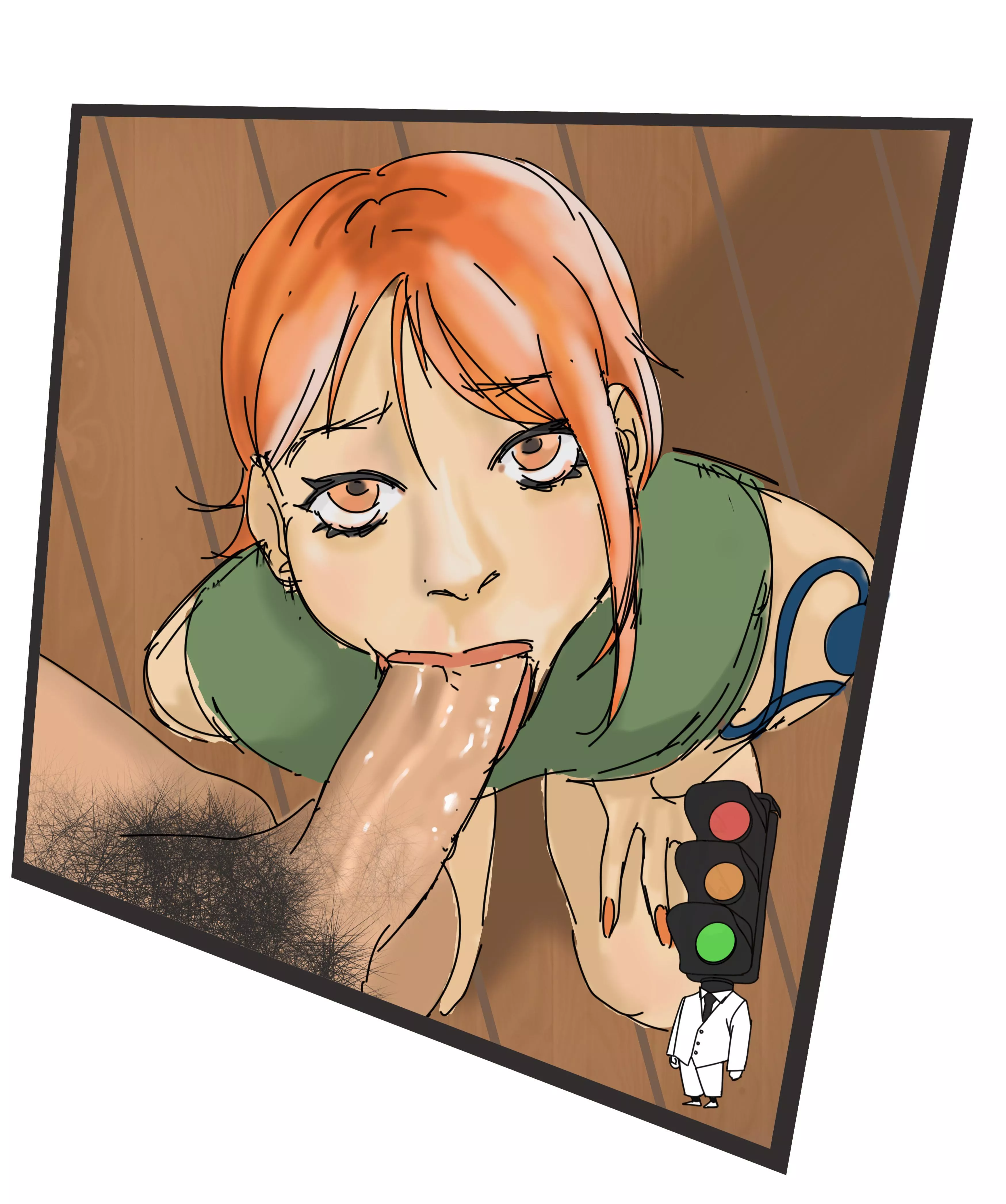 Who's Nami sucking on the boat ? // drawing by my