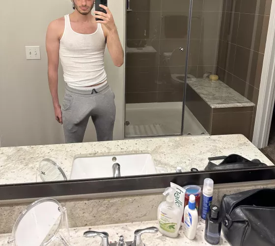 A pretty BIG reason as to why I stopped wearing grey sweats out in public…