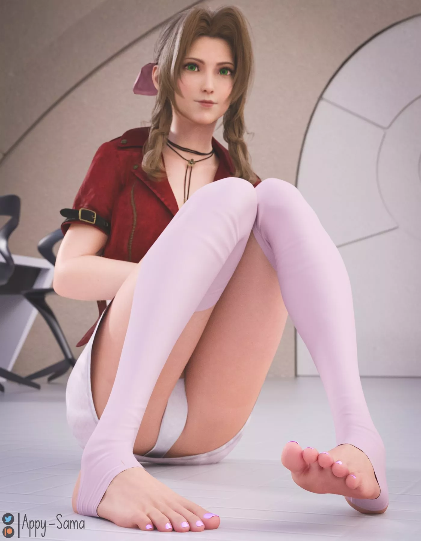 Aerith in Stirrups (Appy-Sama) [Final Fantasy]