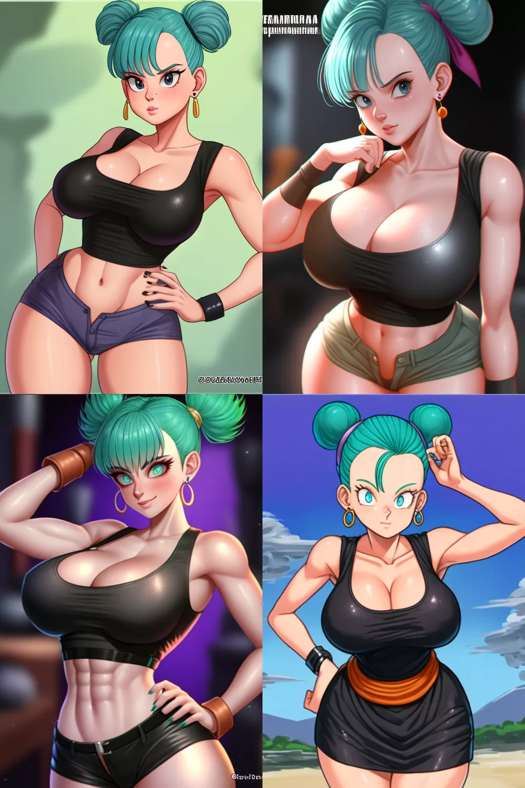 AI Generated Tiddies DBZ Bulma (using Midjourney)