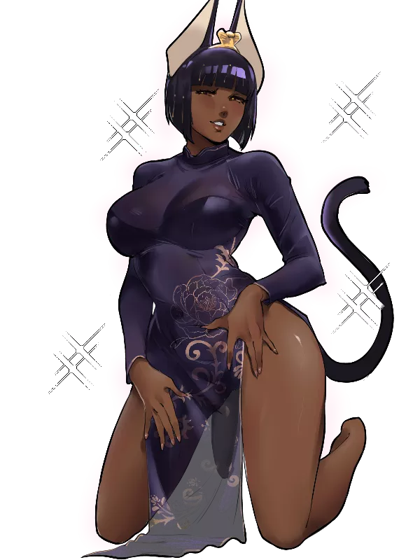 Elizabeth is hung behind her dress