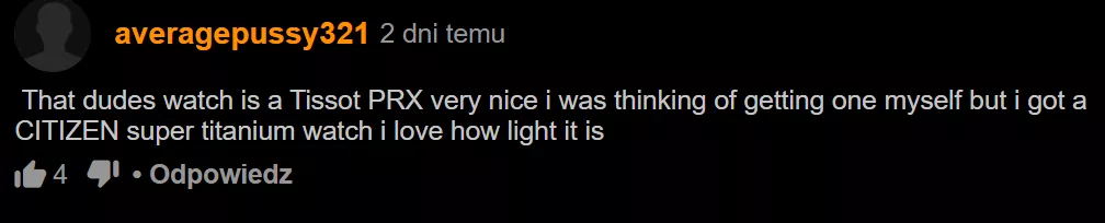 Guy came to the watch instead of the girl.