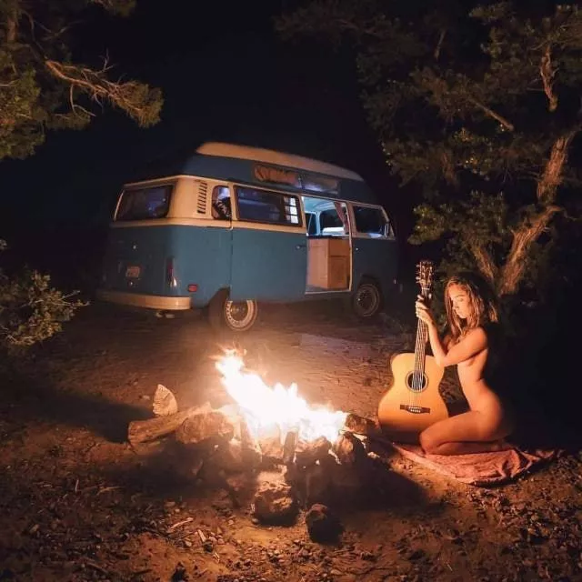 Hippie Chick camping