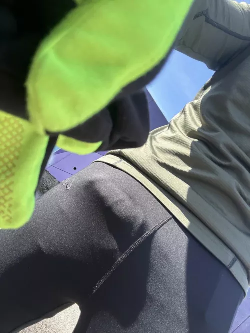 I got a little excited on my run today… wondering if any of the people driving by noticed 38(M)