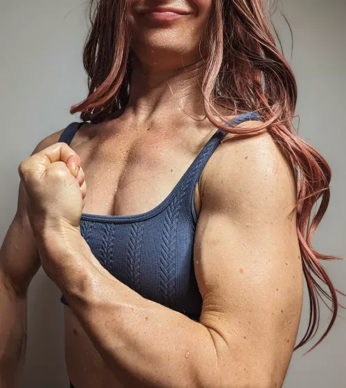 It best workout, the sweat of joy and success felling