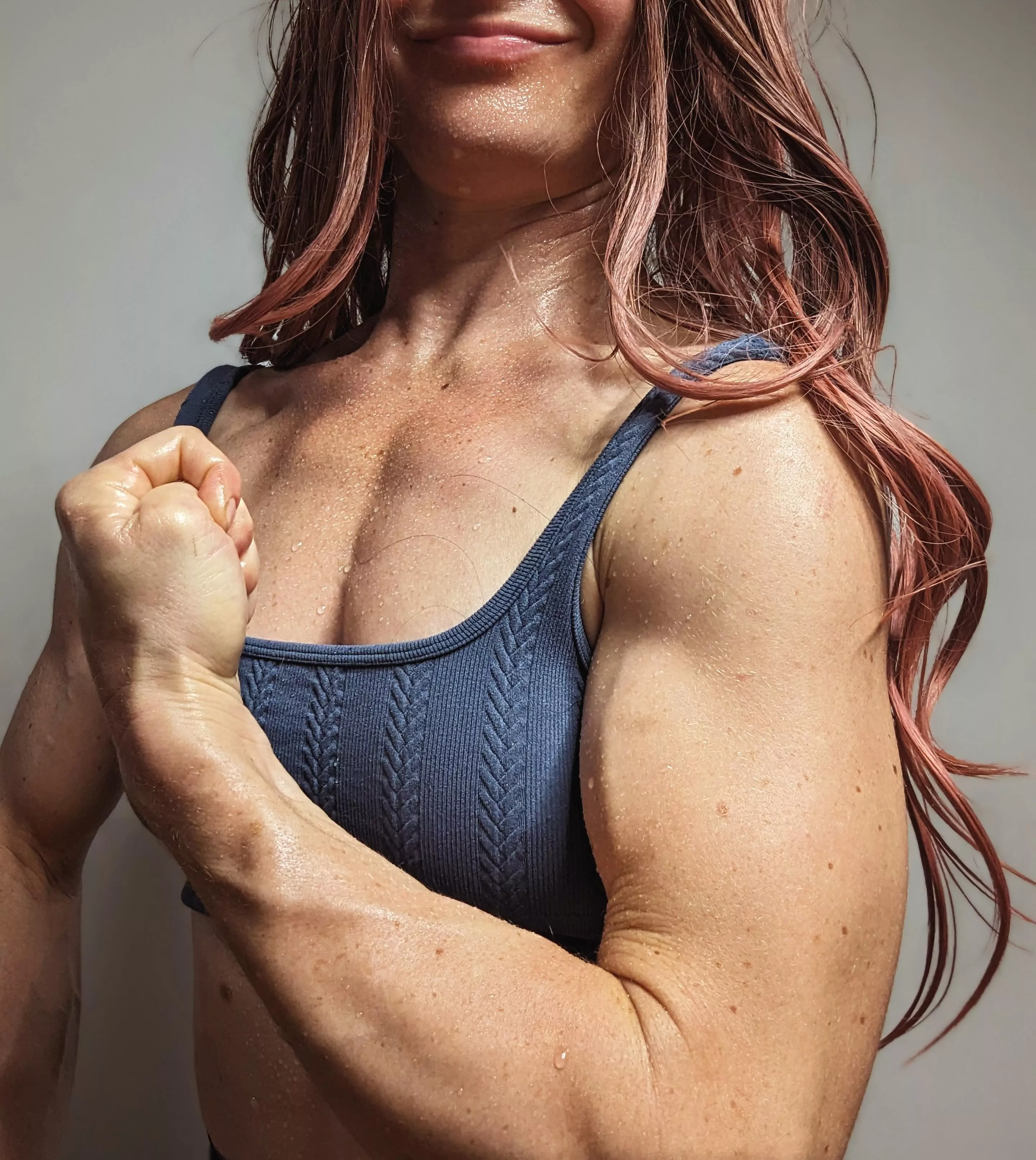 It best workout, the sweat of joy and success felling