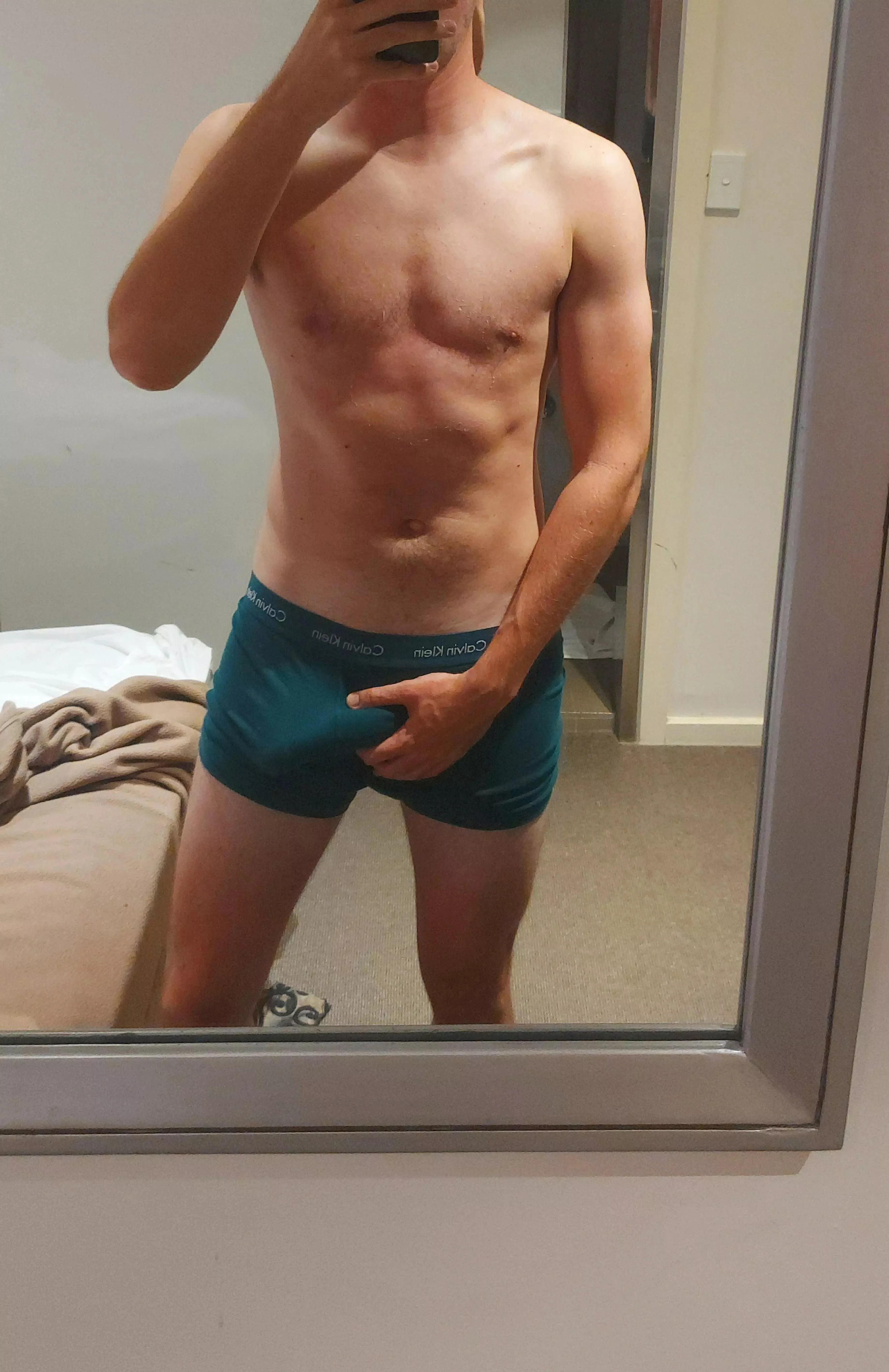 [M] On your knees and pull these down...