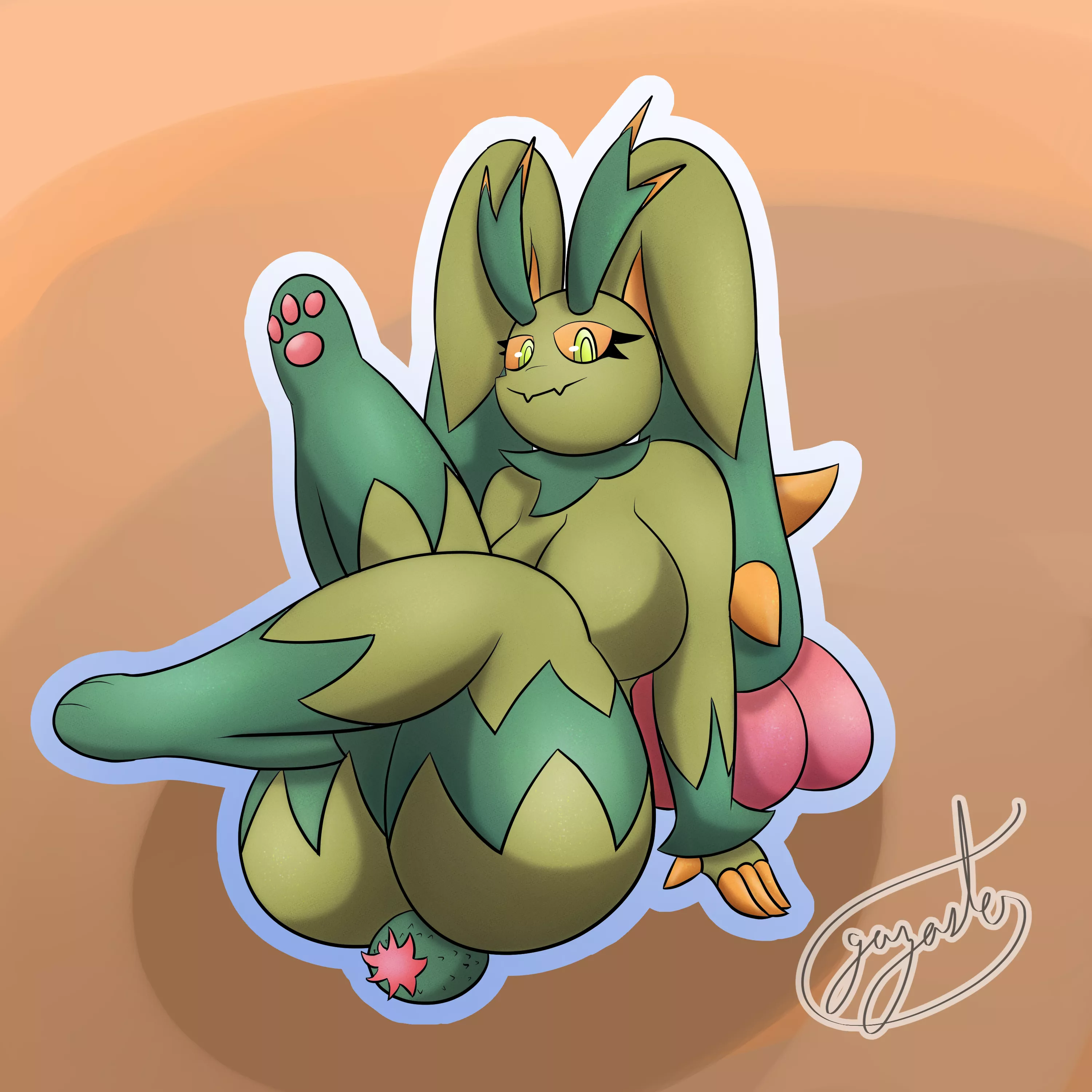 Maractus x Lopunny Fusion (gazaster)