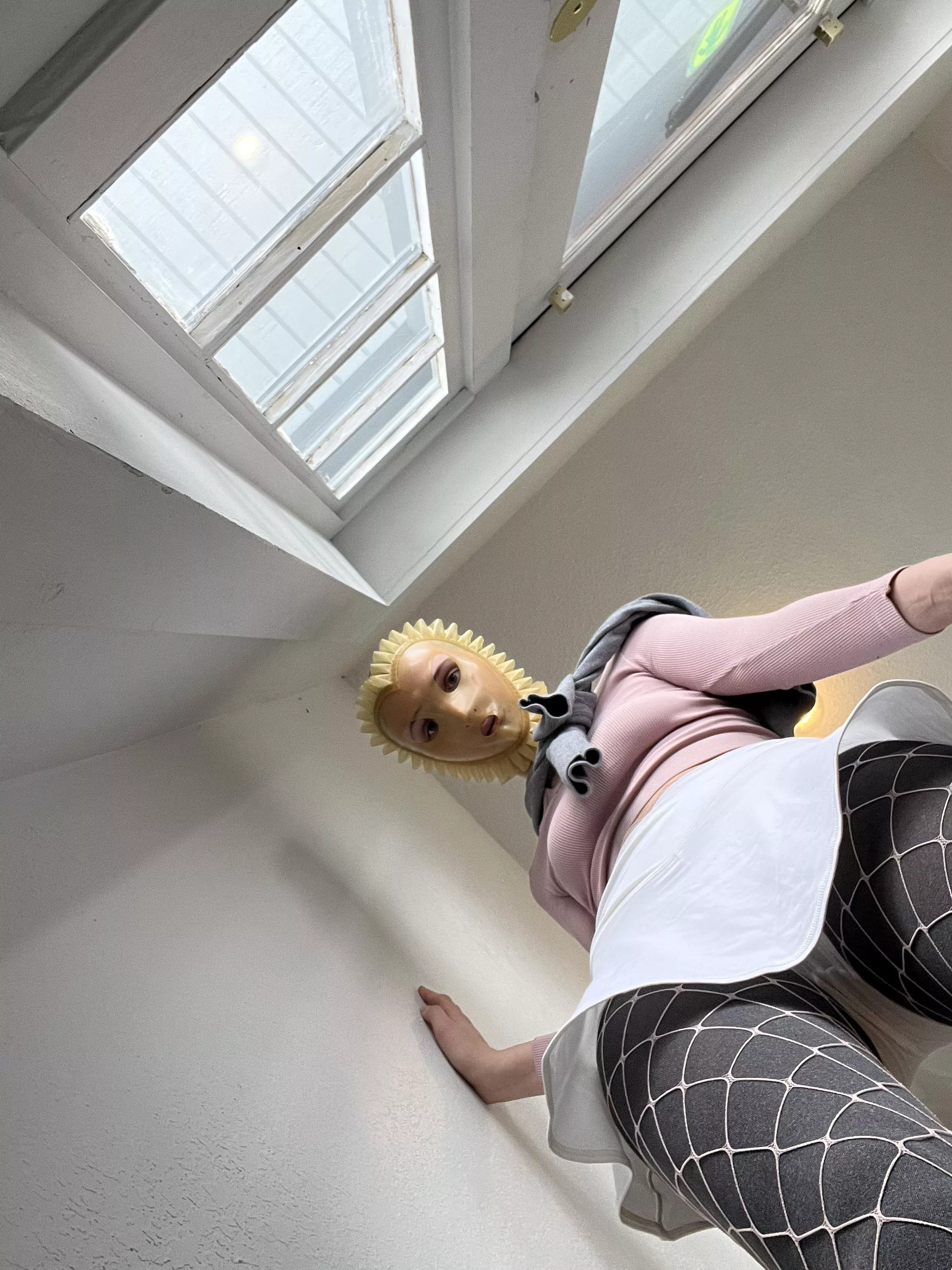 pov the gimp at the ballet studio pushes you down