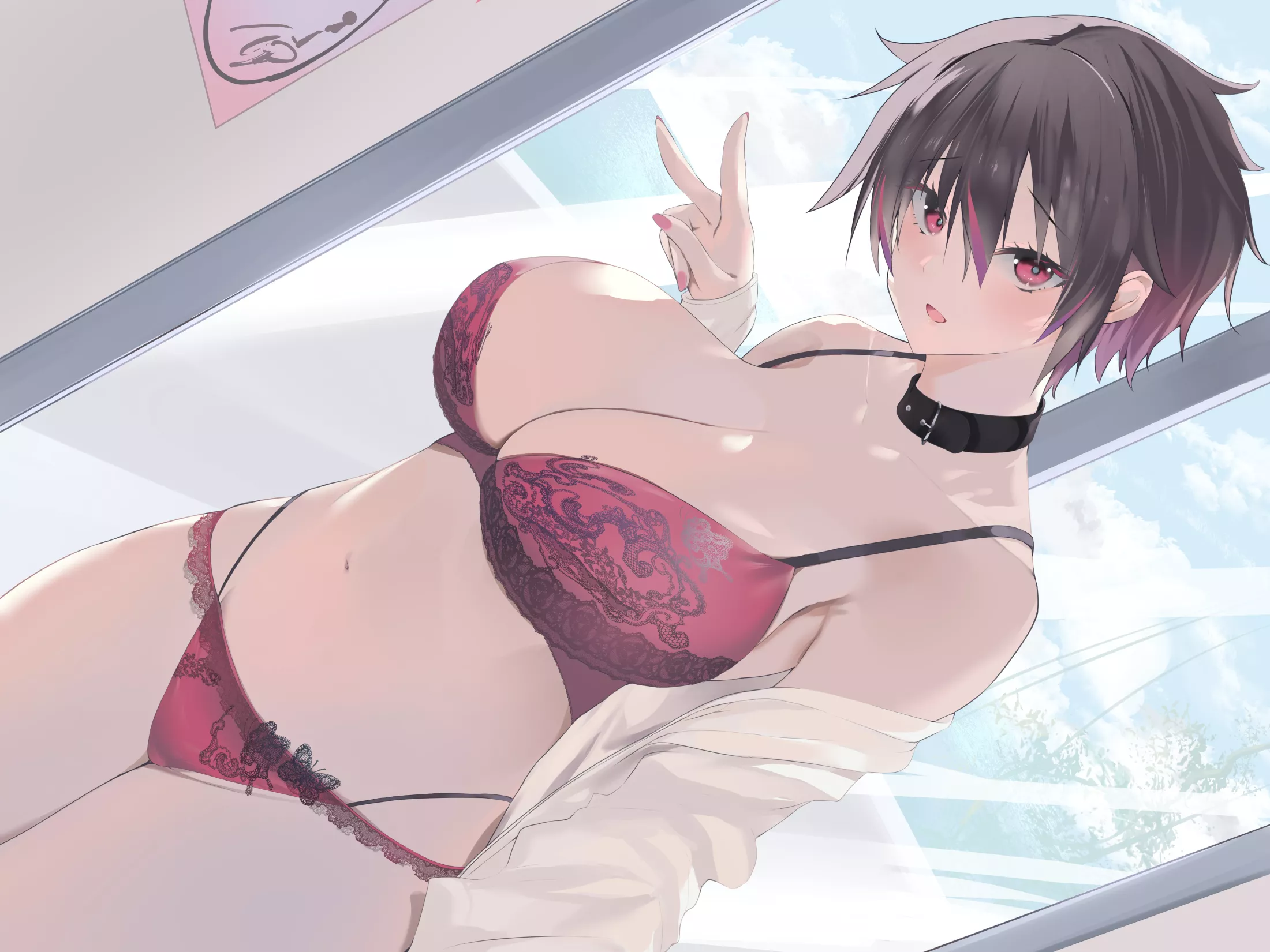 Red lingerie [Artist's Original]