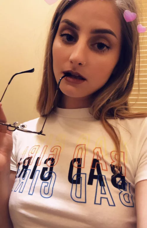 Took them off so I could see you better up close