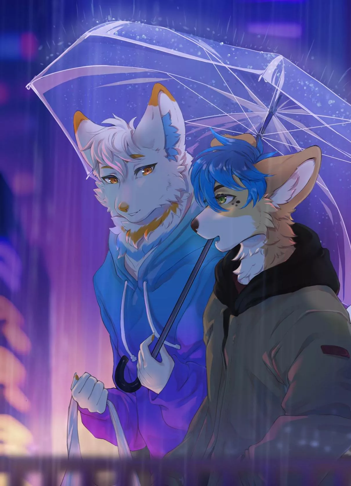 walking home together (art by me, @september_foxx)