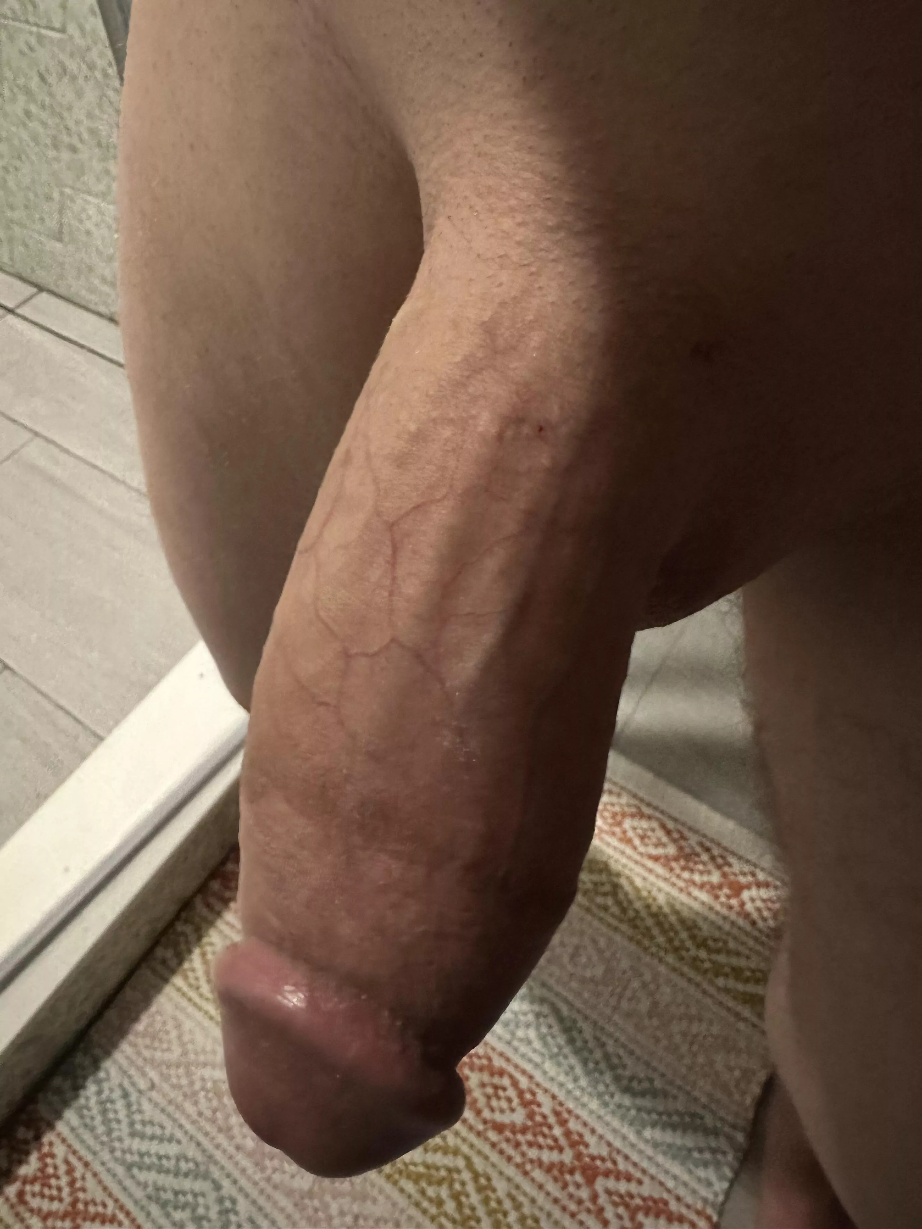 Anyone care to deep throat my soft fat shaved cock?
