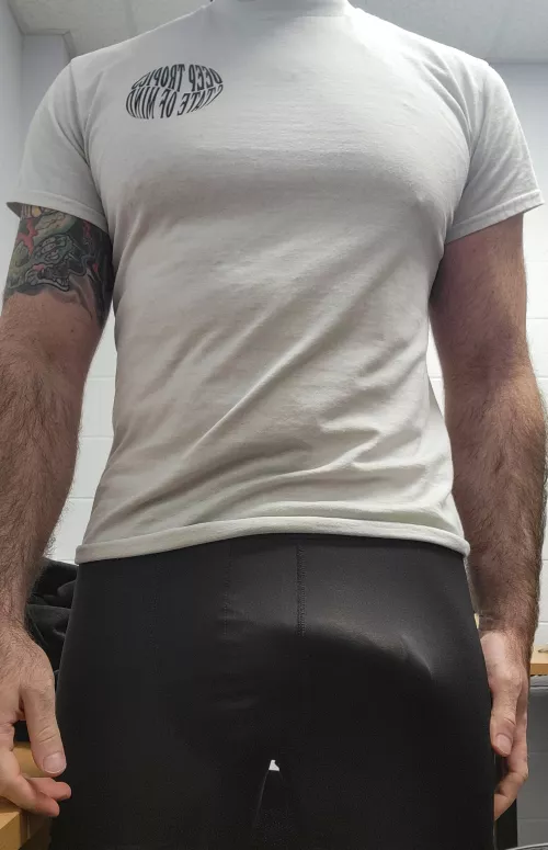 At work so early I'm still rocking my morning wood