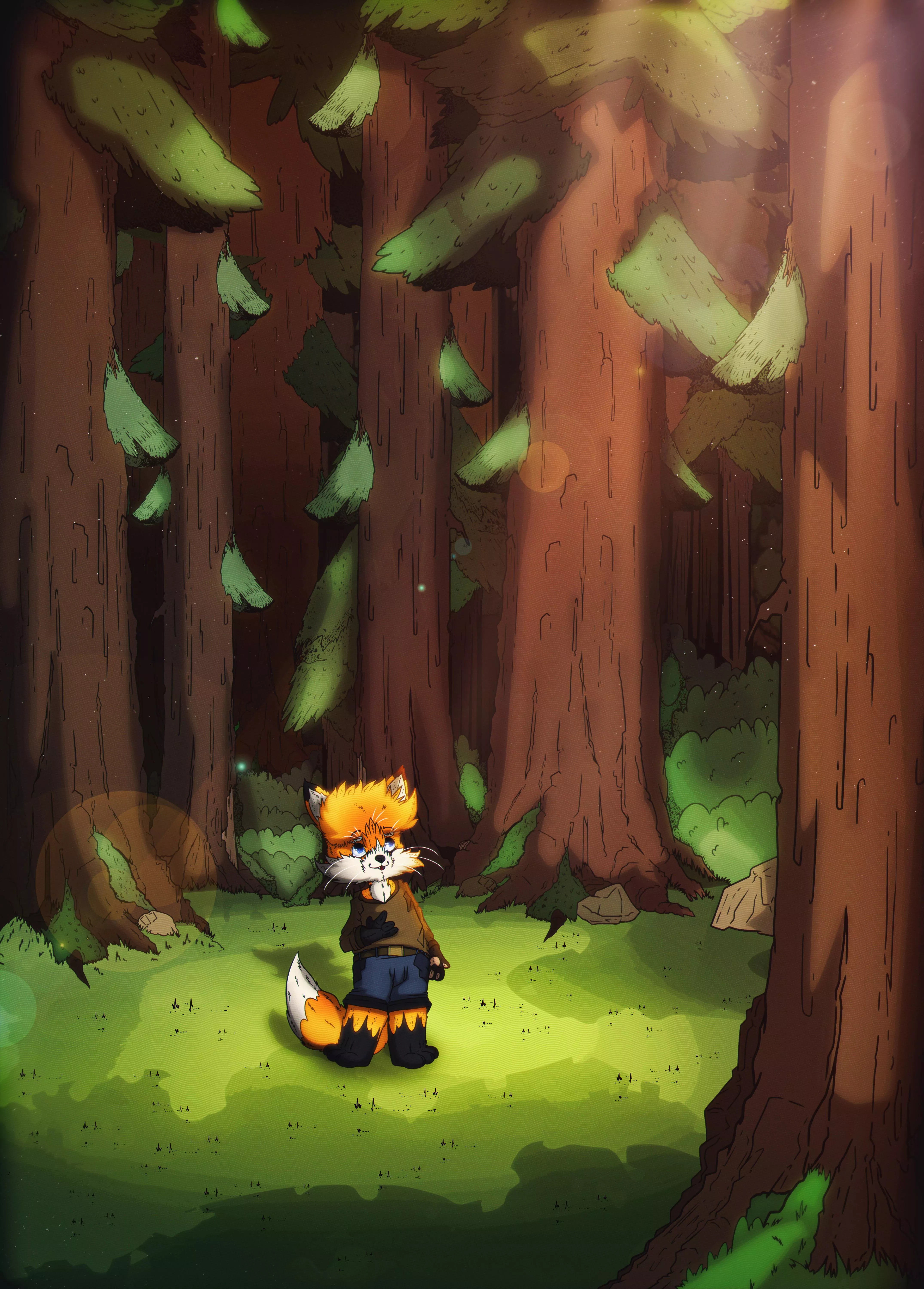 Forest Walk (Art by me: 0l-Fox-l0)