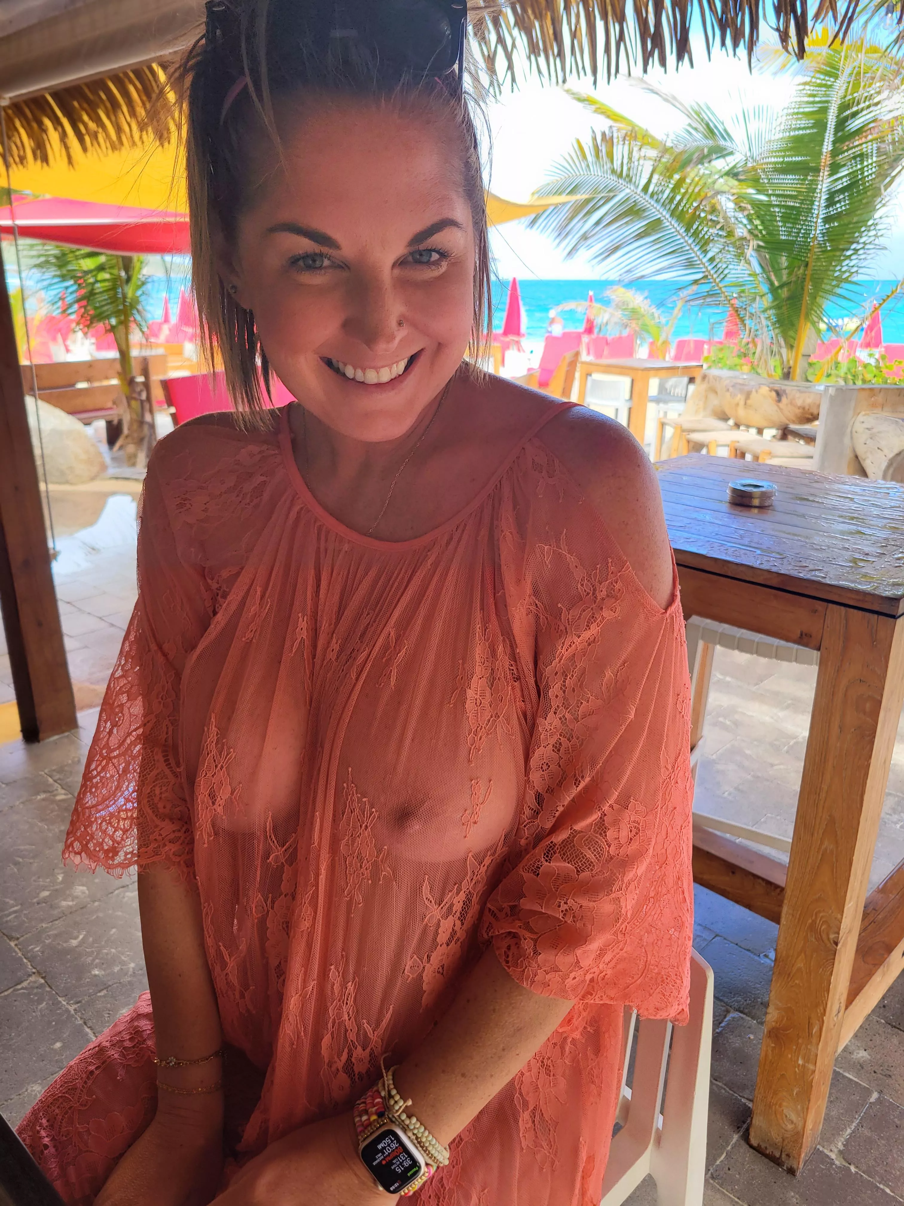 I lovea bar where this can be my only apparel