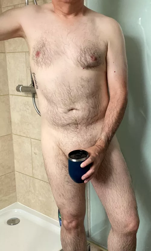 Just your basic caffeinated post-shower pic
