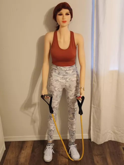 Katie says it takes a lot of work to stay this beautiful