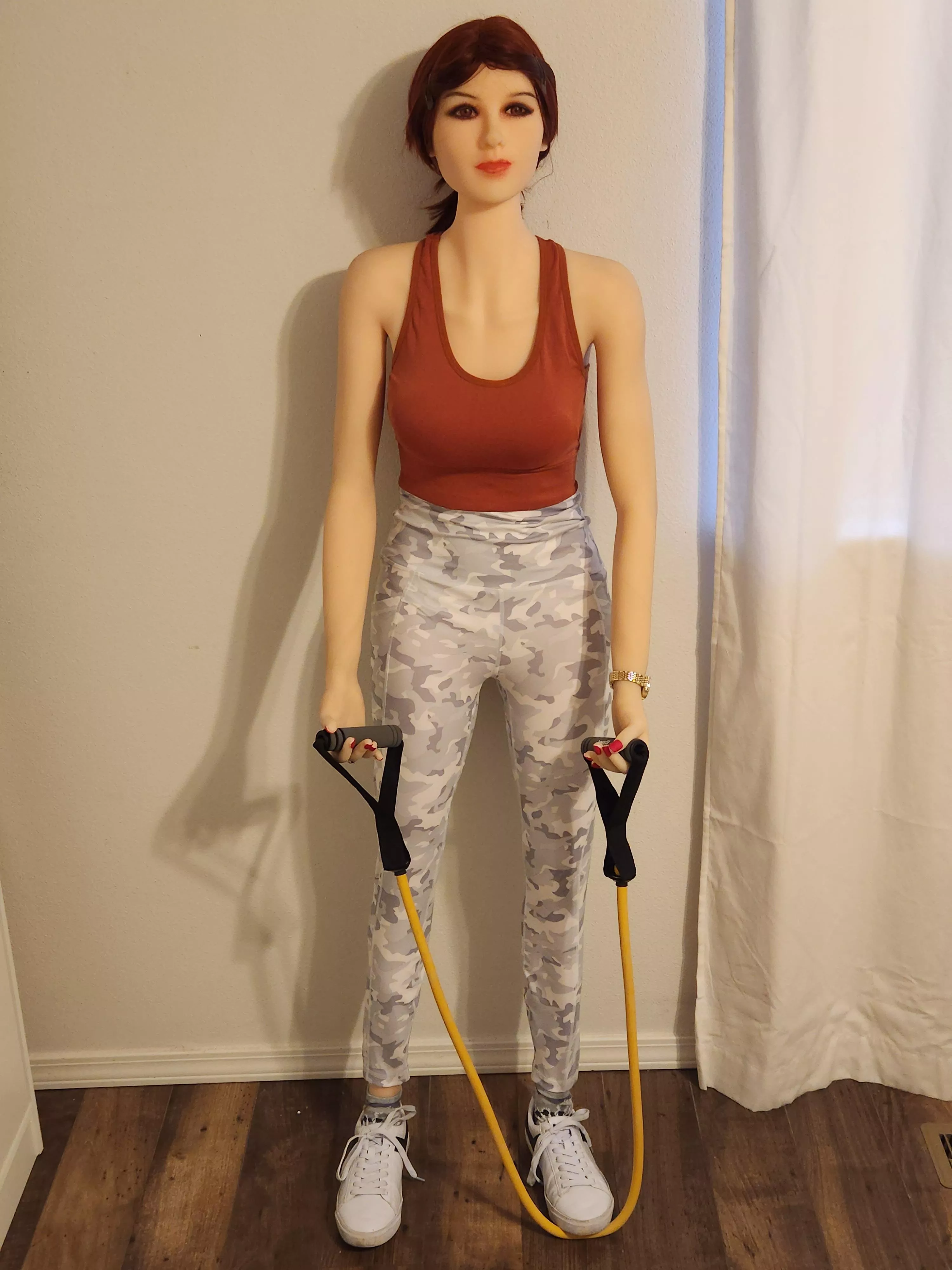 Katie says it takes a lot of work to stay this beautiful