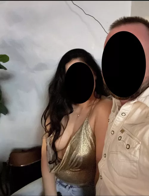 Last night at a crowded bar.