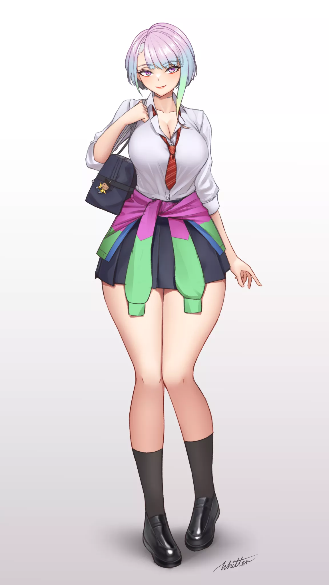 Lucy in school uniform (By Whitter) [Cyberpunk: Edgerunners]