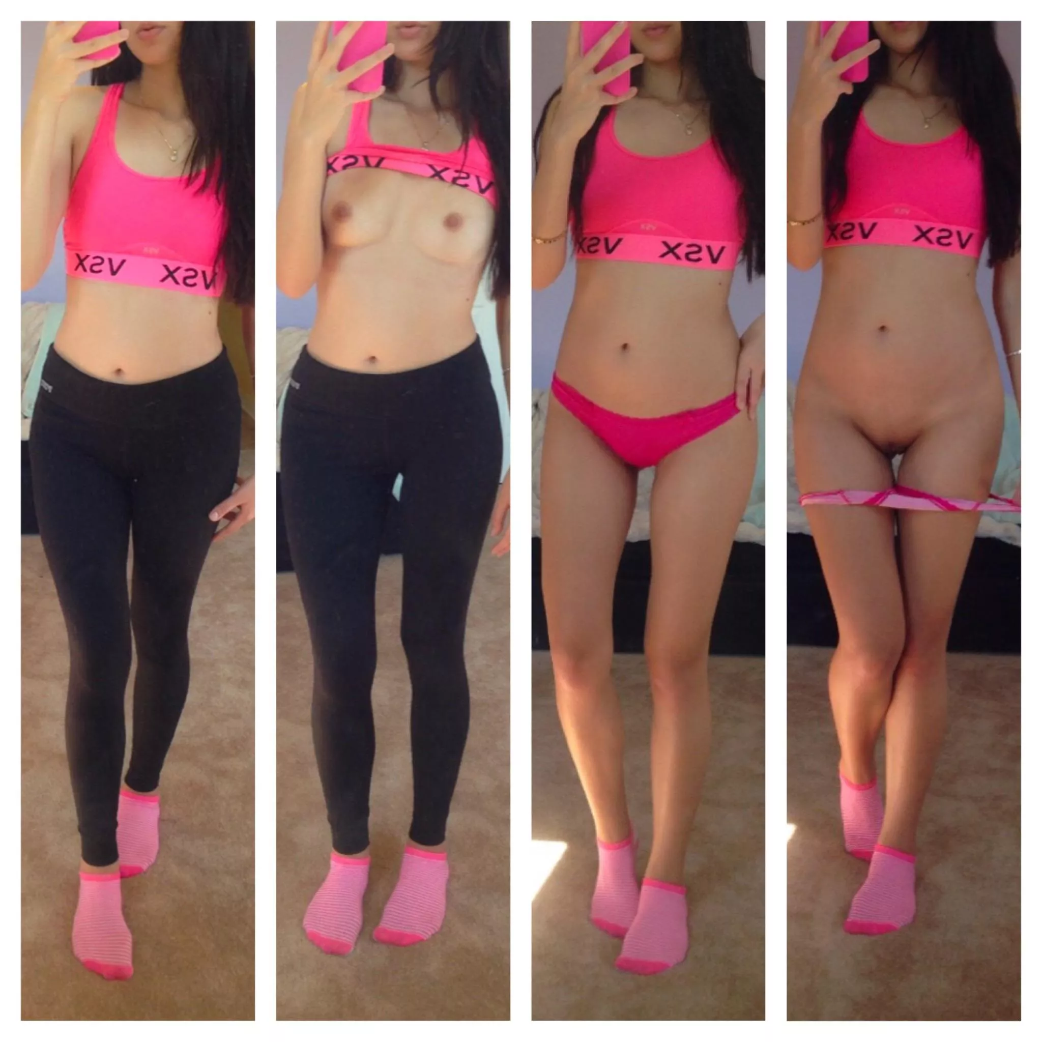 Only one thing always stays on, my socks😉😚