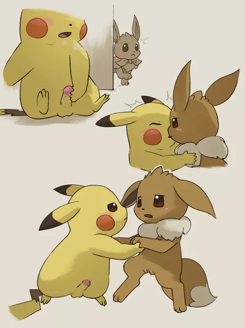 Pikachu x Eevee [MF] (yamaokur18)